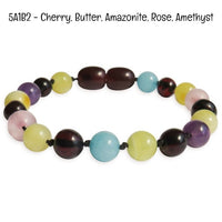 Custom Name Amber Teething Bracelet / Anklet