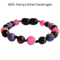 Custom Name Amber Teething Bracelet / Anklet