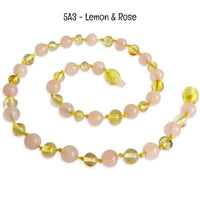 Custom Name Amber Teething Necklace