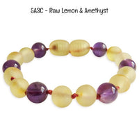 Custom Name Amber Teething Bracelet / Anklet
