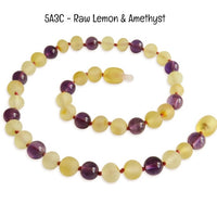 Custom Name Amber Teething Necklace