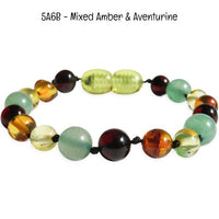 Custom Name Amber Teething Bracelet / Anklet