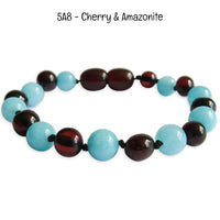Custom Name Amber Teething Bracelet / Anklet