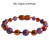 Custom Name Amber Teething Bracelet / Anklet