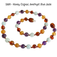 Custom Name Amber Teething Necklace