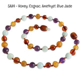 Custom Name Amber Teething Necklace