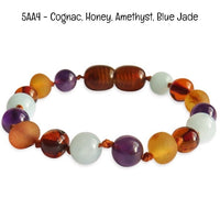 Custom Name Amber Teething Bracelet / Anklet
