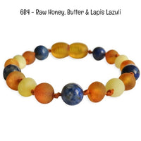 Custom Name Amber Teething Bracelet / Anklet