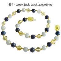 Custom Name Amber Teething Necklace