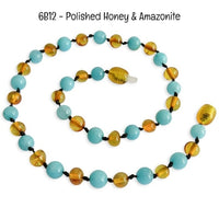Custom Name Amber Teething Necklace