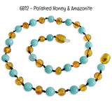 Custom Name Amber Teething Necklace
