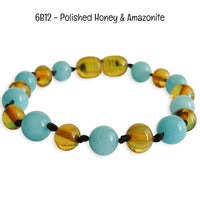 Custom Name Amber Teething Bracelet / Anklet