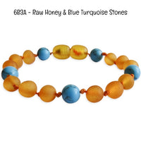 Custom Name Amber Teething Bracelet / Anklet