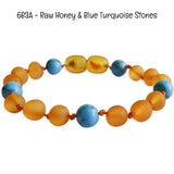 Custom Name Amber Teething Bracelet / Anklet