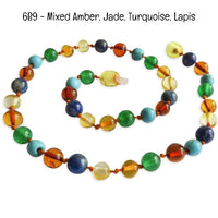 Custom Name Amber Teething Necklace