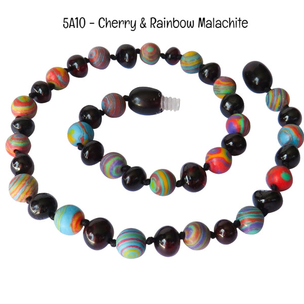 Custom Name Amber Teething Necklace