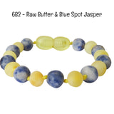 Custom Name Amber Teething Bracelet / Anklet