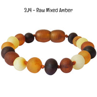 Custom Name Amber Teething Bracelet / Anklet