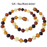 Custom Name Amber Teething Necklace